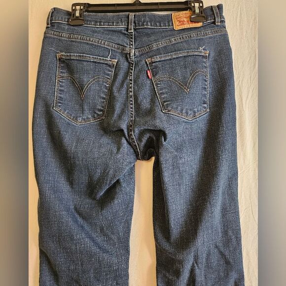Levi's Jeans Women's 31 (30x29.5) Classic Bootcut Mid Rise Dark Stretch EUC - Picture 9 of 10